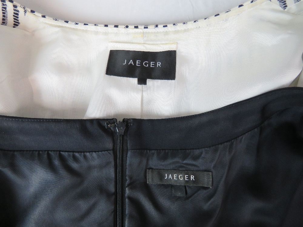 Jaeger; a ladies 100% cotton jacket in navy and white, dry clean only label within, - Image 4 of 6