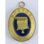 Masonic; A Registrar collar jewel for Sussex made by Toye, Kenning & Spencer London.