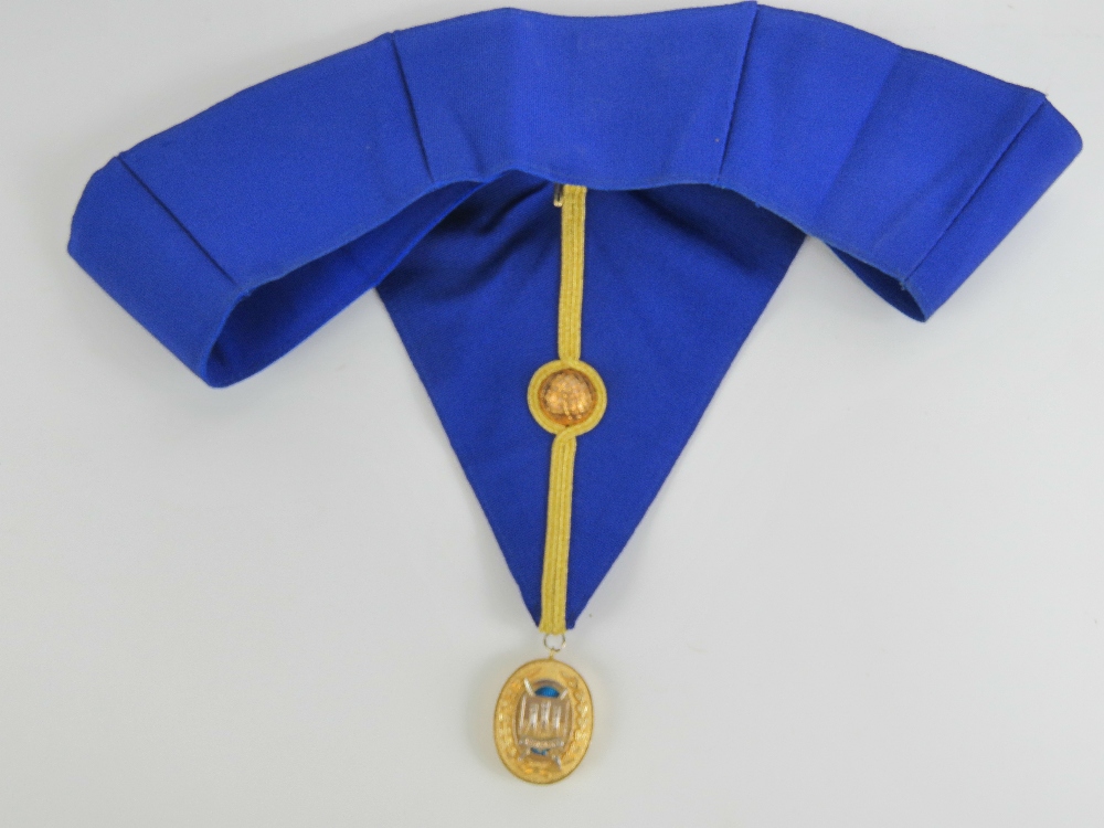 Masonic; A Craft Grand Rank undress collar having sword bearer assistant jewel upon.