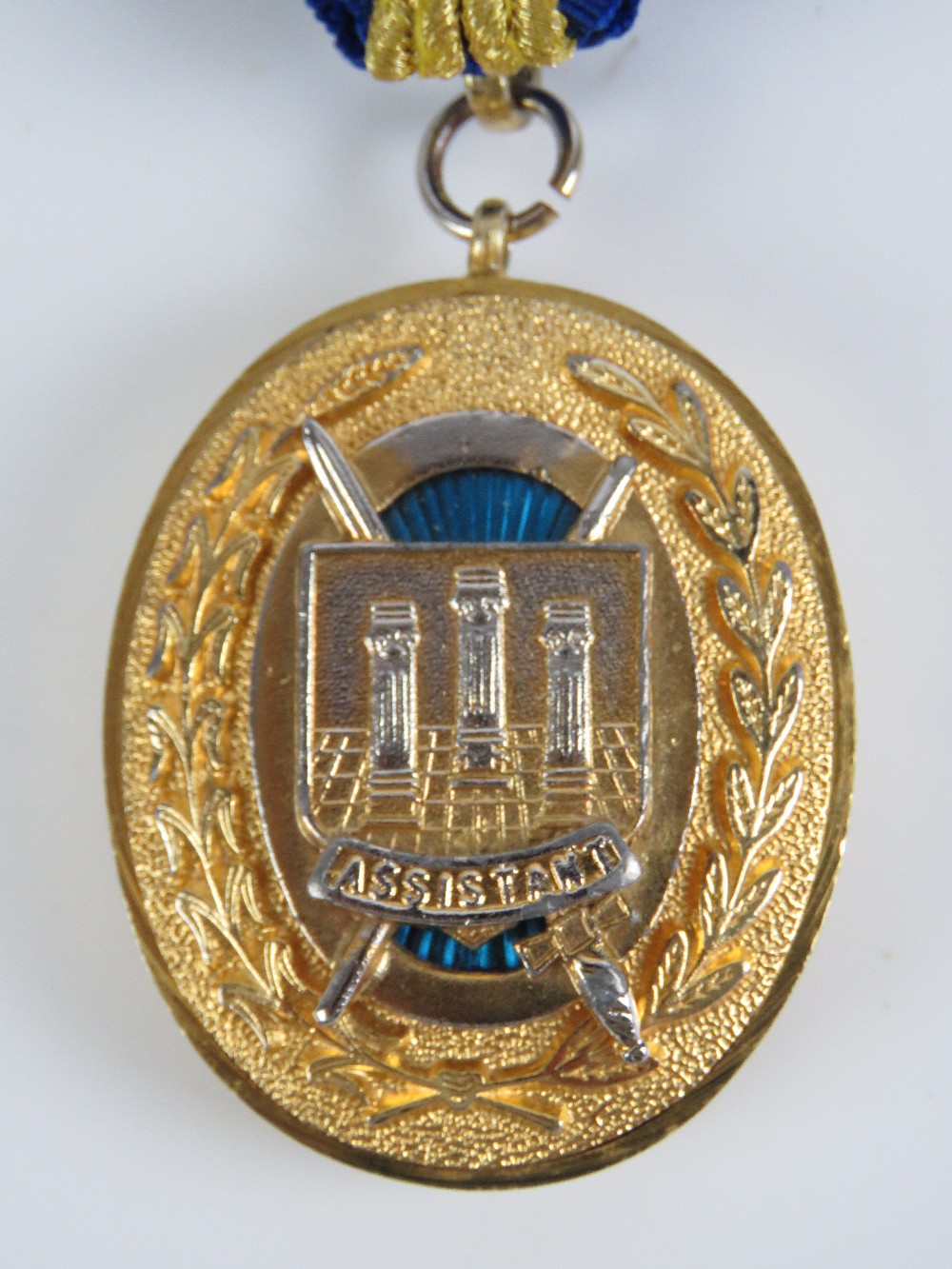 Masonic; A Craft Grand Rank undress collar having sword bearer assistant jewel upon. - Image 2 of 3