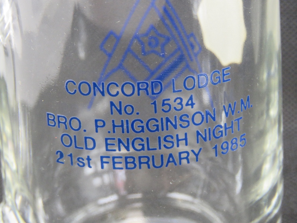 Masonic; A quantity of Masonic mugs and glassware including 25th Anniversary, Ladies Night, - Image 6 of 6