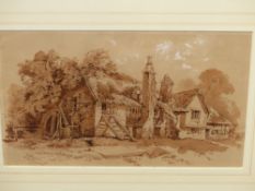 A COLLECTION OF FIVE 19th.C.WATERCOLOURS OF LANDSCAPES, MANY SIGNED OR INSCRIBED, VARIOUS SIZES,