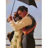 JACK VETTRIANO. ARR. PENCIL SIGNED LIMITED EDITION COLOUR PRINT ENTITLED THE PROPOSAL. 68 x 52cms.