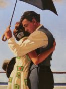 JACK VETTRIANO. ARR. PENCIL SIGNED LIMITED EDITION COLOUR PRINT ENTITLED THE PROPOSAL. 68 x 52cms.