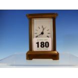 A FRENCH MINIATURE CARRIAGE TIME PIECE. H 8.5cms.