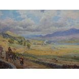 ATTRIBUTED TO R.M.POWELL. 19th.C. ELSIE STRATHPEFFER N.B, WATERCOLOUR. 24 x 41cms.