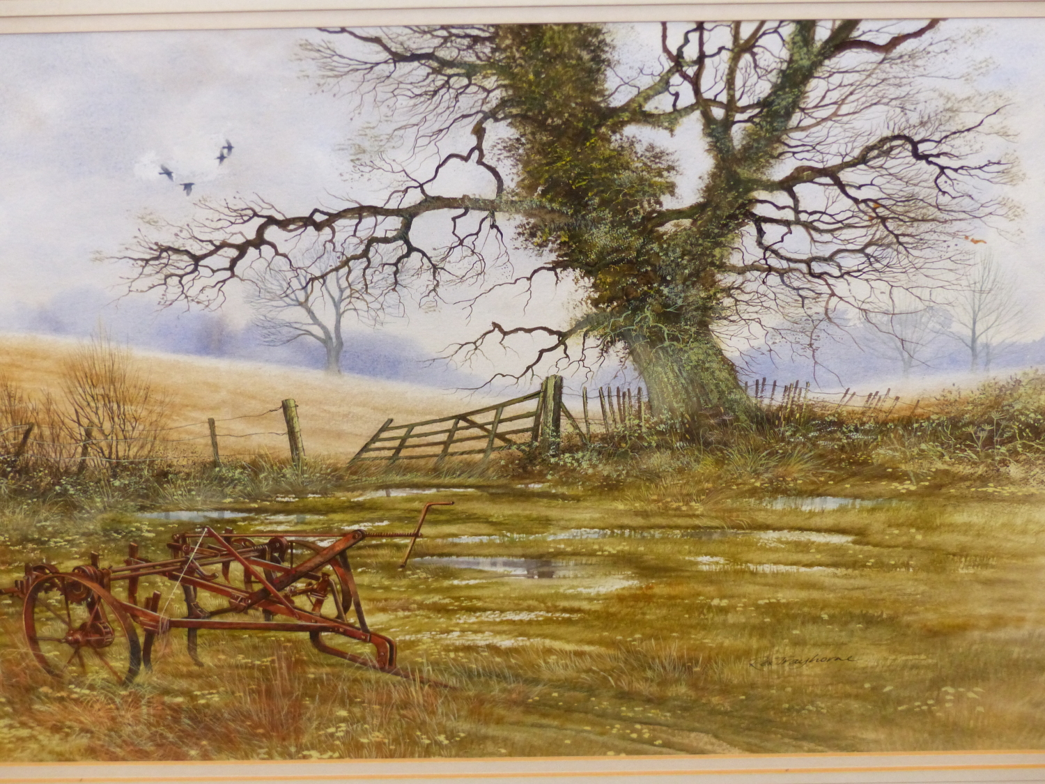 SIMON PARKIN. CONTEMPORARY. ARR. THE STABLE, SIGNED WATERCOLOUR. 49 x 74cms TOGETHER WITH THE OLD