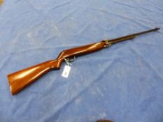 A WEBLEY MK 3 UNDERLEVER AIR RIFLE SERIAL NUMBER A8465