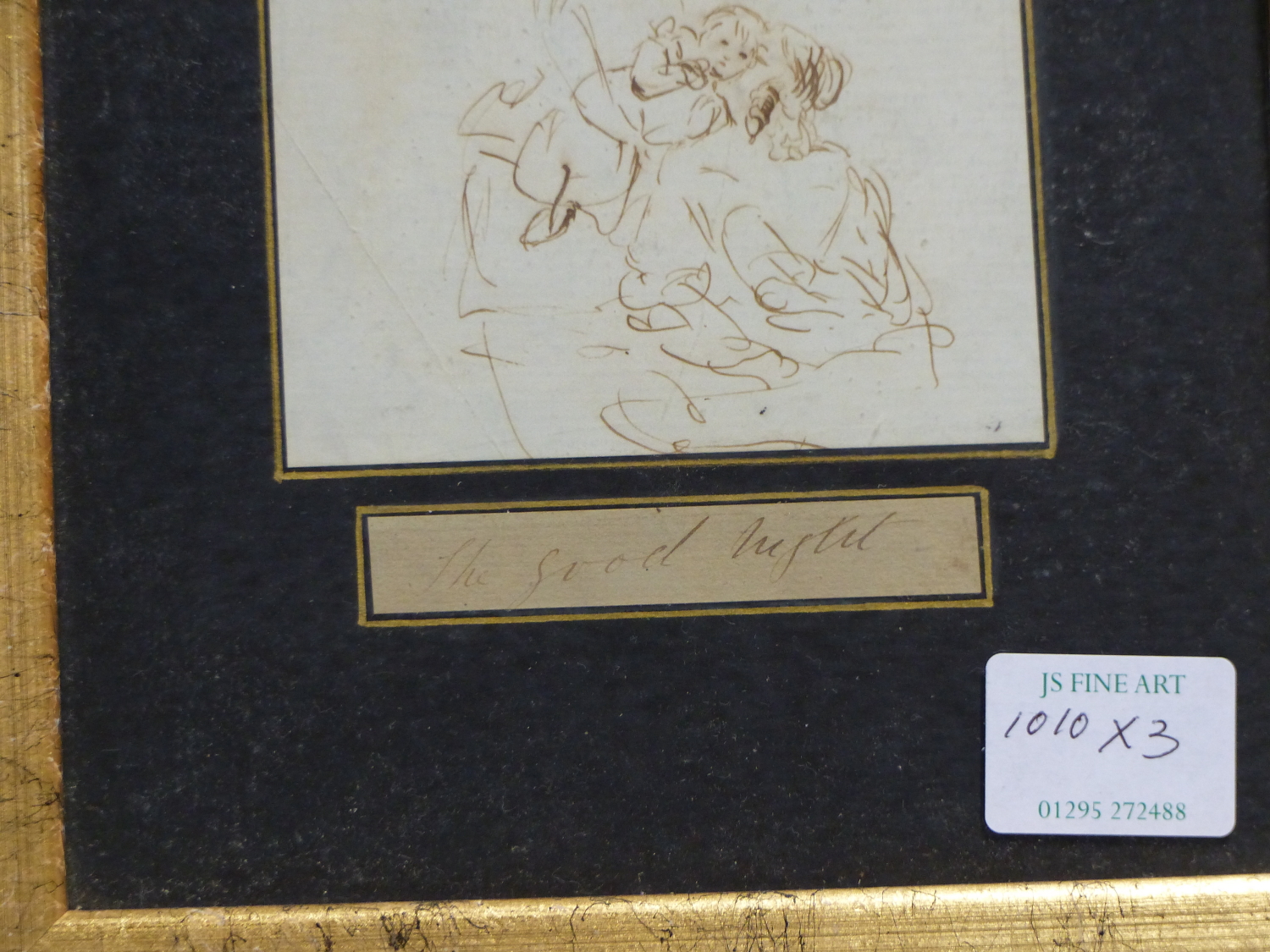 WILLIAM POWELL FRITH. (1819-1909) THREE SKETCHES OF VARIOUS FIGURES, SOME INSCRIBED, PEN AND INK. 10 - Image 4 of 12