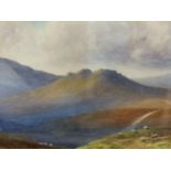 W.H.DYER. (EXHIBITED 1890-1930) DARTMOOR, SIGNED WATERCOLOUR. 25 x 34.5cms TOGETHER WITH A CHALK