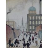 L.S.LOWRY. (1887-1976) ARR. MRS SWINDELLS PICTURE, PENCIL SIGNED LIMITED EDITION COLOUR PRINT. 43