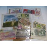 A SMALL COLLECTION OF WORLD BANK NOTES. (QTY)