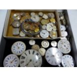 A COLLECTION OF ANTIQUE POCKET AND WRIST WATCH MOVEMENTS.