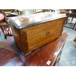 A VICTORIAN ROSEWOOD AND INLAID MUSIC BOX CABINET WITH VACANT INTERIOR. 55 x 30 x H.28cms.