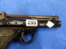 A WEBLEY AND SCOTT PREMIER AIR PISTOL. SERIAL NUMBER 815