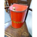 A VINTAGE PULVERISED KITCHEN CANNISTER.