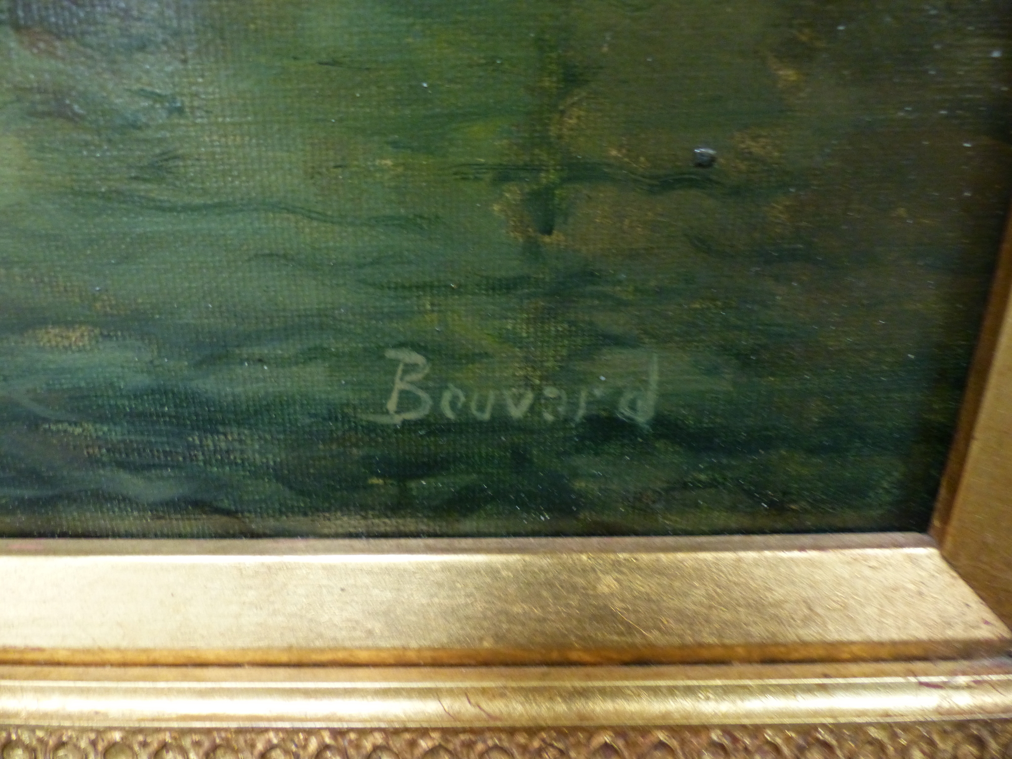 ANTOINE BOUVARD. (1870-1956) ARR VENETIAN CANAL, SIGNED OIL ON CANVAS, PROVENANCE: HAYNES FINE ART - Image 9 of 15