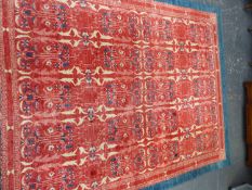 AN ORIENTAL CARPET OF UNUSUAL DESIGN, 272 x 211cms.