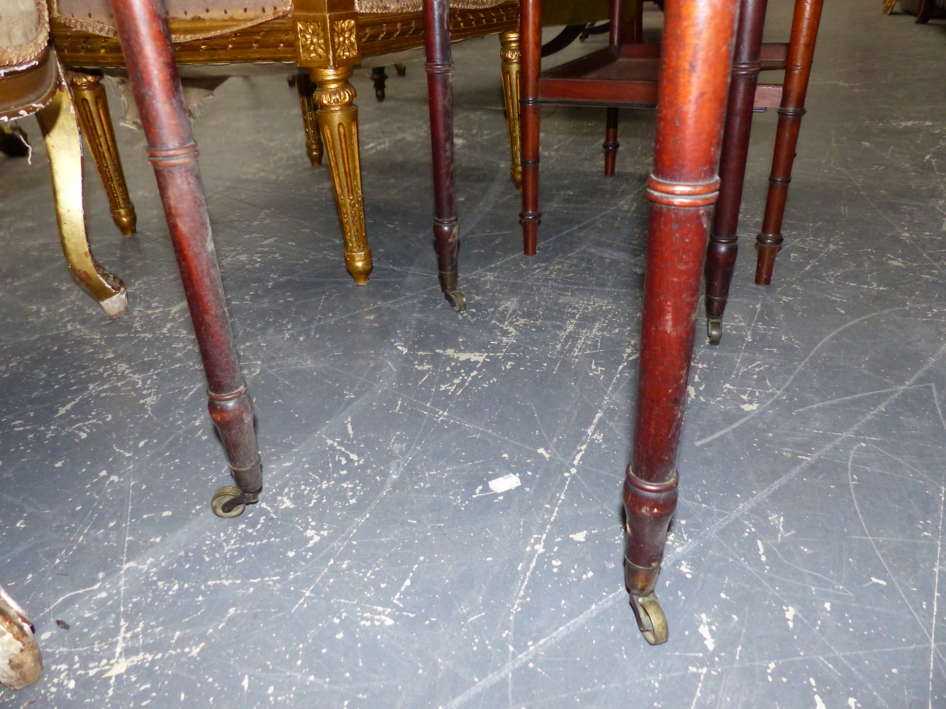 TWO 19th.C.MAHOGANY TWO TIER SIDE TABLES. - Image 12 of 12
