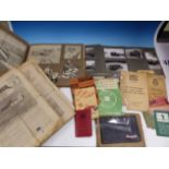A COLLECTION OF 1940s AEROPLANE SPOTTER MAGAZINES, AN ALBUM OF LAND SPEED MEMORABILIA, ANOTHER OF