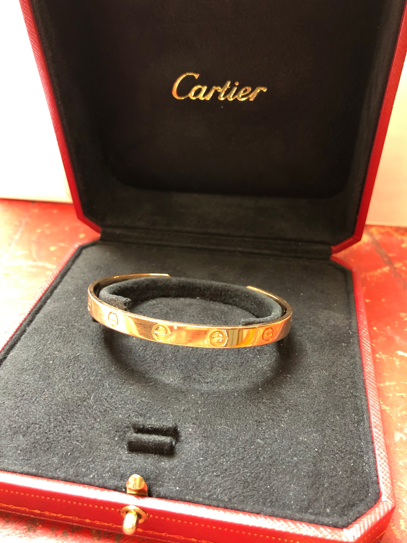 A LADIES 18ct. ROSE GOLD CARTIER TORQUE LOVE BANGLE. SIZE 19. REF NUMBER BAS234. WEIGHT 24.7grms. - Image 2 of 9