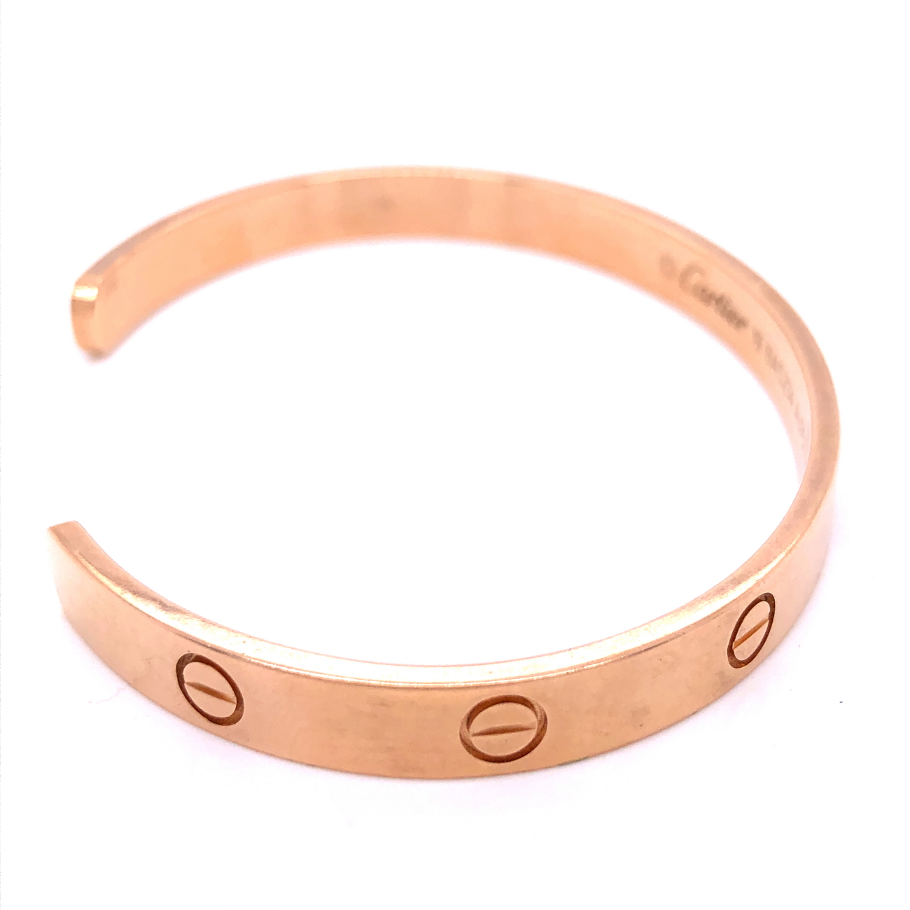 A LADIES 18ct. ROSE GOLD CARTIER TORQUE LOVE BANGLE. SIZE 19. REF NUMBER BAS234. WEIGHT 24.7grms. - Image 4 of 9