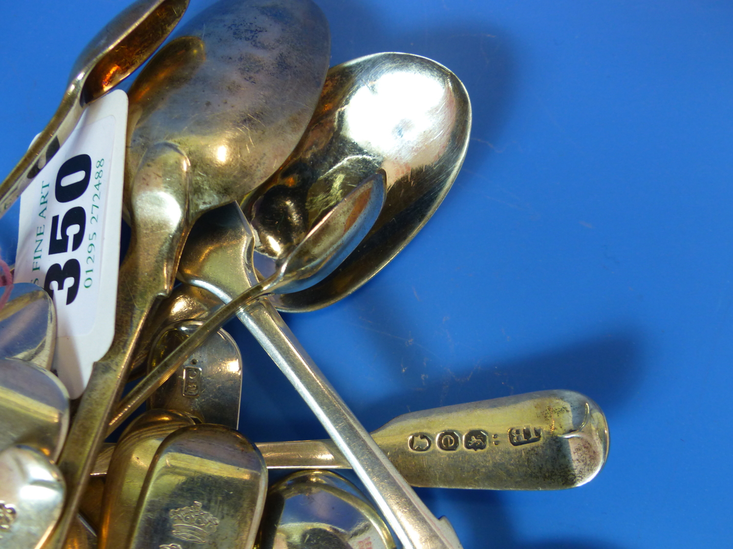 A COLLECTION OF VARIOUS 19th C. AND LATER HALLMARKED SILVER AND PLATED SMALL SPOONS, BUTTER - Image 8 of 10