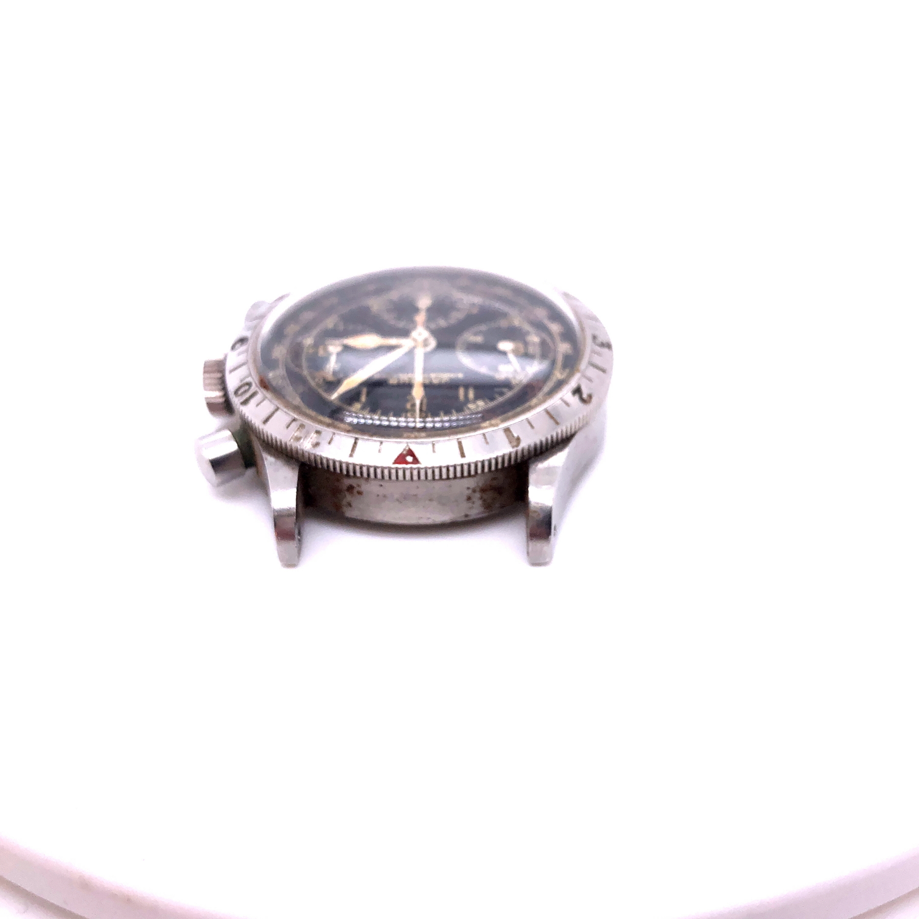 A RARE GENTLEMANS STAINLESS STEEL JARDUR BEZELMETER WATERPROOF PILOTS CHRONOGRAPH WRIST WATCH - Image 7 of 11