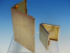 A SILVER HALLMARKED CIGARETTE CASE DATED 1933 BIRMINGHAM FOR HENRY CLIFFORD DAVIS, WEIGHT 178grms,