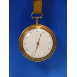 A RARE GIII SILVER GILT PAIR CASED POCKET WATCH BY GRANT ,FLEET STREET , LONDON. KEY WOUND FUSEE