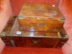 TWO VICTORIAN WRITING BOXES.