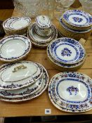 A MINTON'S PART DINNER SERVICE AND A COPELAND'S PART DINNER SERVICE.