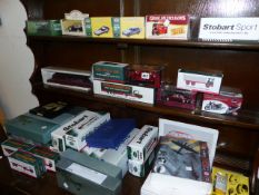 A COLLECTION OF DIE CAST VEHICLES, ETC.