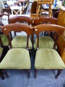 A GOOD SET OF FOUR Wm.IV.MAHOGANY DINING CHAIRS.