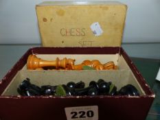 A VINTAGE CHESS SET.