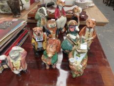 A COLLECTION OF CINQUE FORTS POTTERY RYE FIGURINES.