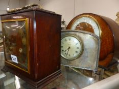 THREE MANTLE CLOCKS.