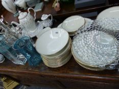 A CONTINENTAL PART DINNER SERVICE, PLATED TEASET, ETC.