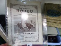 A 1924 FIRST INTERNATIONAL RODEO SHOW PROGRAMME, ETC.