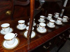 A SET OF TWELVE NORITAKE COFFEE CANS AND SAUCERS.