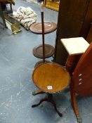 A WINE TABLE AND A CAKESTAND.