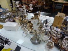 A LARGE QTY OF SILVERPLATEDWARES.