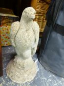 AN EAGLE GARDEN FIGURE.