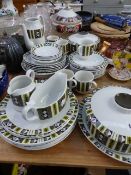 A WASHINGTON POTTERY RETRO DINNER SERVICE.