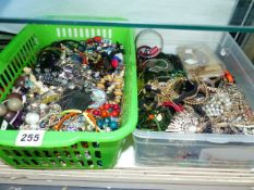 A LARGE QTY OF COSTUME JEWELLERY.