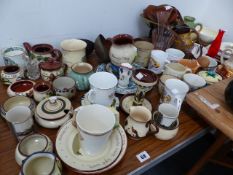 A QTY OF TORQUAY WARE AND OTHER CHINAWARES, ETC.