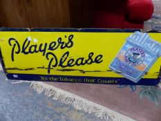 ENAMEL SIGN "PLAYER'S PLEASE", 115 x 41cms.