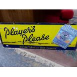 ENAMEL SIGN "PLAYER'S PLEASE", 115 x 41cms.