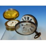 TWO FUSEE POCKET WATCHES IN SILVER CASES, ONE BY WALDFOGEL AND SIEDLER AND THE OTHER BY COULON,