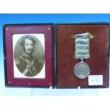 A VICTORIAN CRIMEA MEDAL WITH FOUR BARS, SEBASTAPOL, INKERMAN, BALAKLAVA & ALMA. BEARING THE